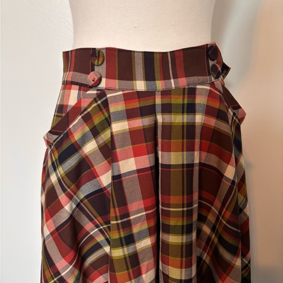 Miss Candyfloss Plaid Swing Skirt - Picture 4 of 13